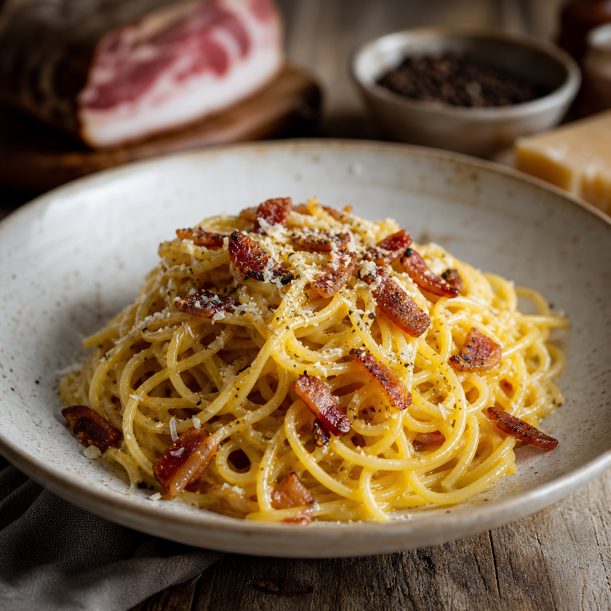 Carbonara con panceta: receta fácil, cremosa y sin nata